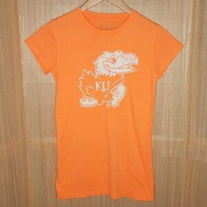 University Of Kansas Jayhawks Neon Orange T-shirt.